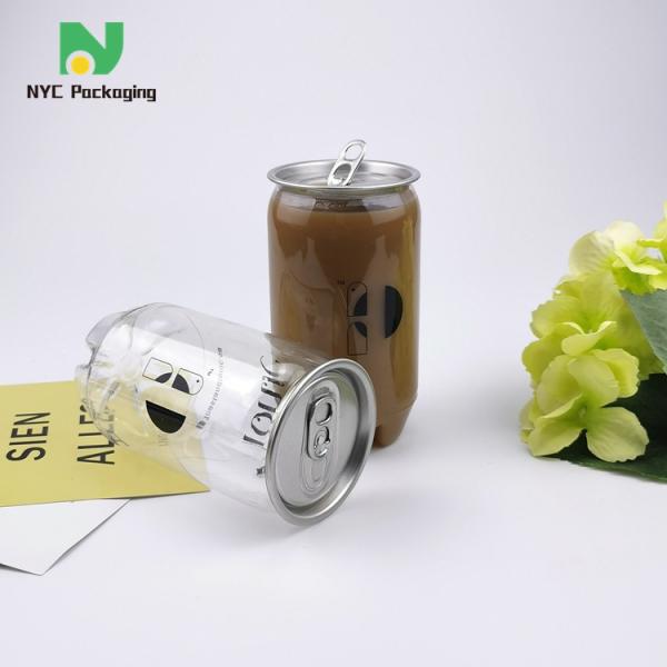 BPA Free Plastic Fruit Juice Bottles 500ml Pull Up Cans Clear Color