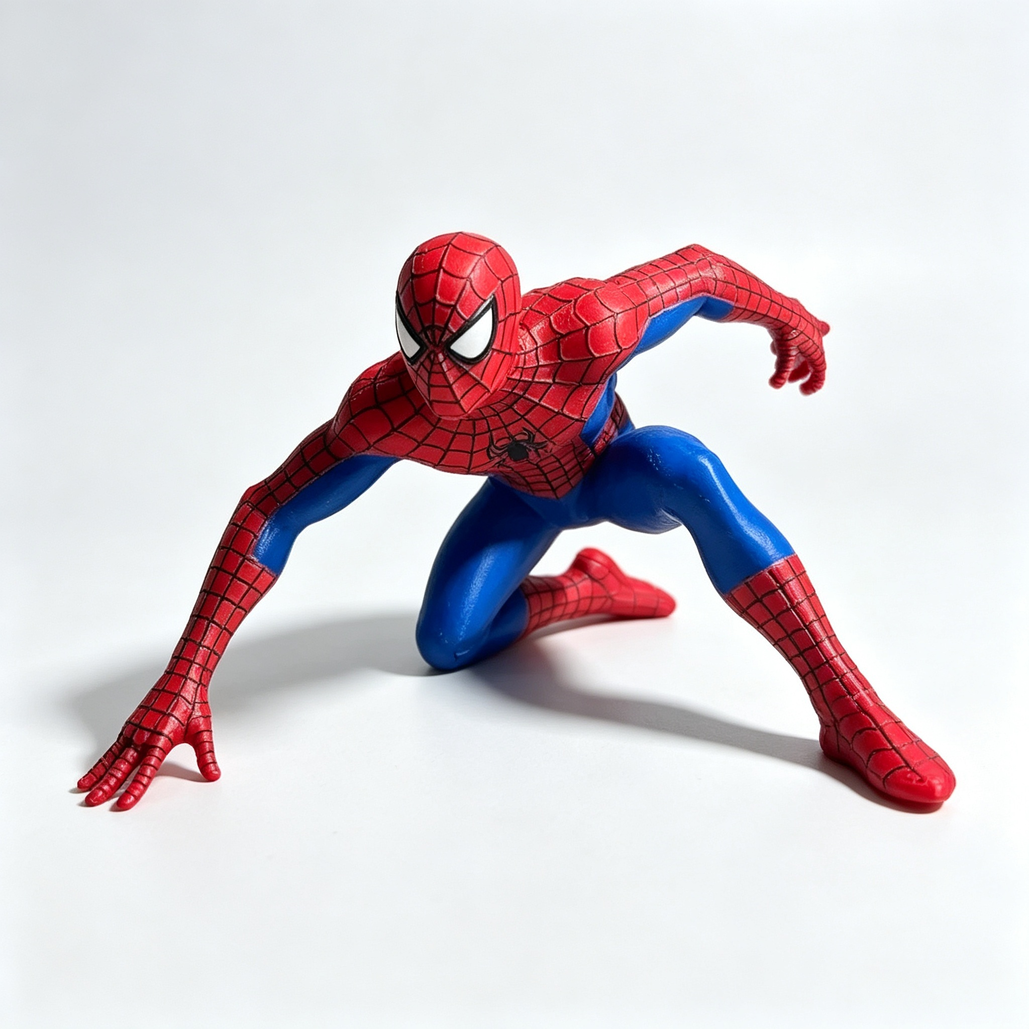 Classic 3D Printed Toys Sanding Painting Crouch Pose Mini Superhero Figurines