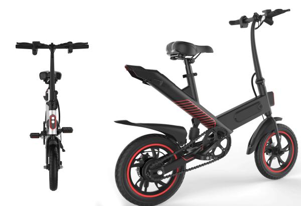 Lightweight Portable Folding Electric Bike 12 Inch Aluminium Alloy Frame
