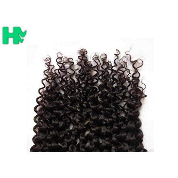 100% Human Virgin Hair 13*4 Closure Deep Curly With Baby Hair 8-24 inch