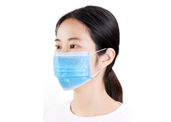 Earloop Antibacterial Face Mask 2 Ply 3 Ply Non Woven Standard Adult Size