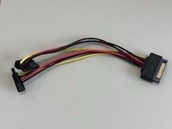 SATA 15Pin Power Connector Y Splitter Cable – 1 to 2 Female Electrical Wire Harness for HDD / SSD / Server Power Distribution