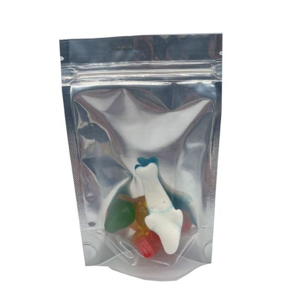Packaging Multi Layer Custom Printed Smell Proof Transparent Glossy Black Plastic Stand up Pouch Cali Pack Mylar Bags for Candy Food Jewellery Package