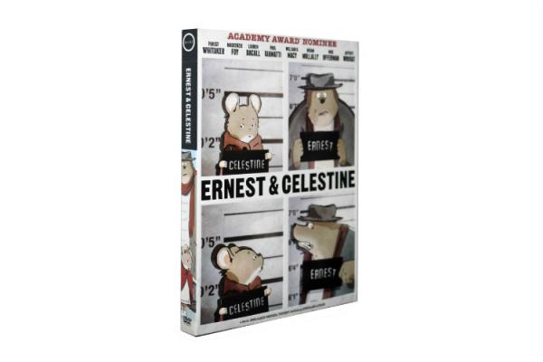 Newest Ernest & Celestine dvd Movie disney movie children carton dvd with slip cover case
