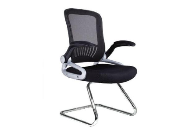 Chrome Foot Non Wheeled Desk Chair , Contemporary Ergonomic Task Chair PP Arm