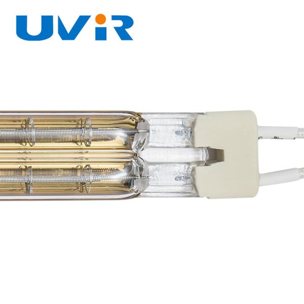 Покрытая золотом лампа двойной трубы с короткими волнами инфракрасного света 3500 Вт