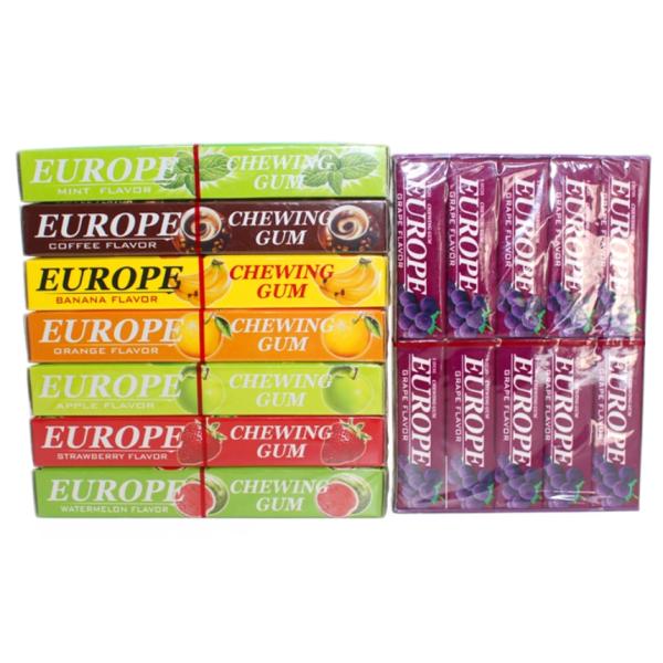 5 Sticks Fruit Chewing Gum Watermelon Banana Apple Flavor With Halal Sweet