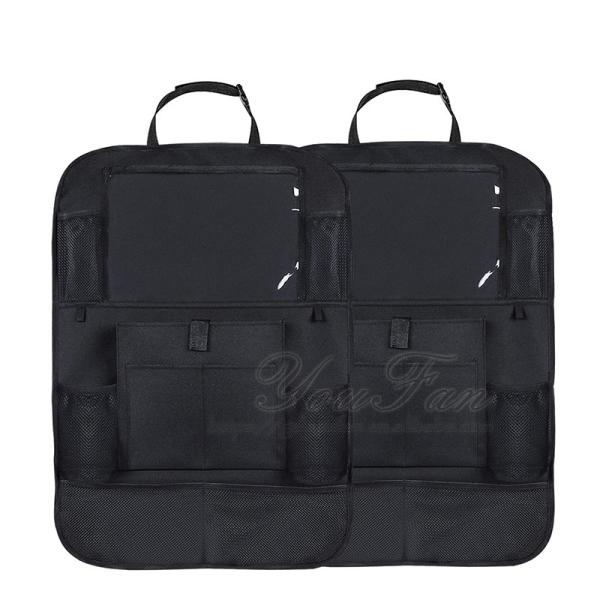 600D Oxford Cloth Car Seat Back Organizer Durable With 9 Storage Pockets