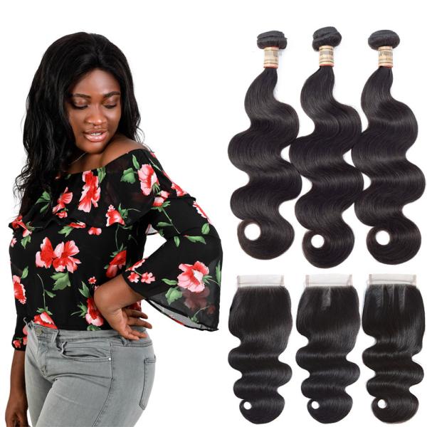 Расширения волос естественной девственницы Уньпросессде цвета бразильские для чернокожих женщин