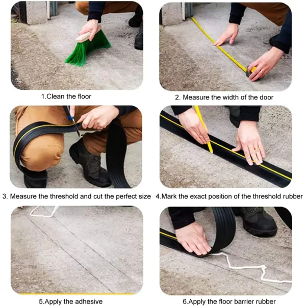 Garage Door Bottom Rubber Seal Strip Waterproof Rubber Threshold Sealing Strips for Garages