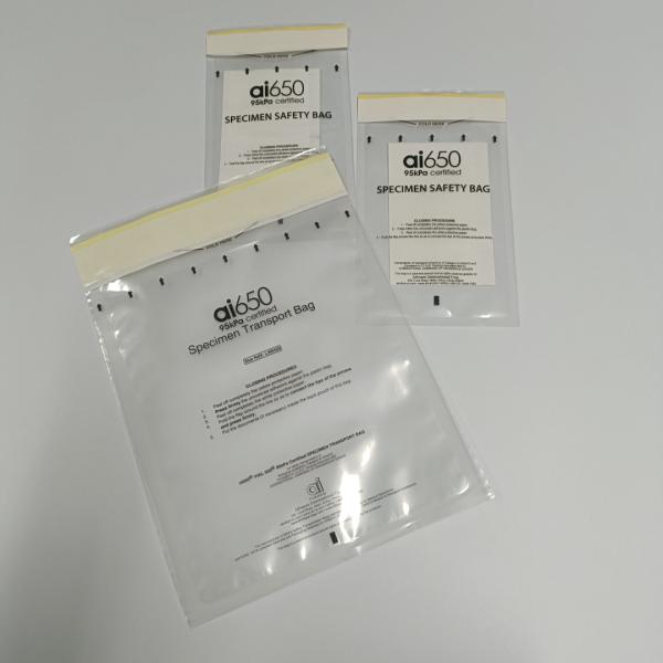 Autoclavable Medical Biohazard Specimen Bags LDPE Material