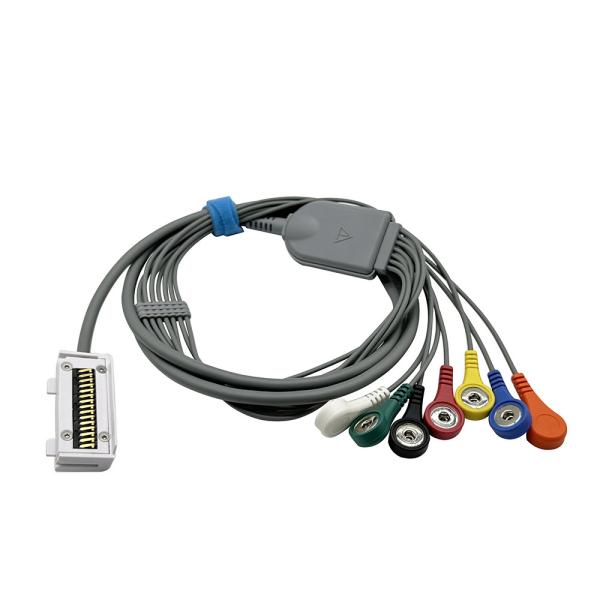 Meditech Cardiup ECG Holter Cable For CardiUP!3 CardiUP!12 7-channel snap connector TPU Jacket