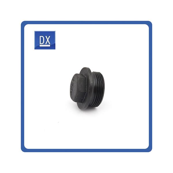 Hexagonal Head Tube Plug 1/8 Inch  Stainless Steel 304 6061 Metal  Anodized Black