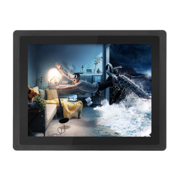 Black 10 Point Capacitive Touch Monitor VGA/DVI/HDMI Connectivity CE/FCC/RoHS Certifications