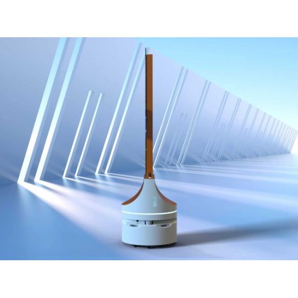 30-Inch Transparent OLED Screen Mobile AI Digital Human with USB Interface Automatic Trajectory Setting Control Advertising Robot