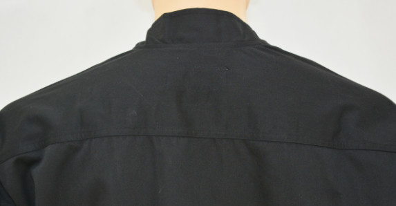 Long Sleeve Men'S Protective Work Clothing Black Chef Jacket Eco Friendly