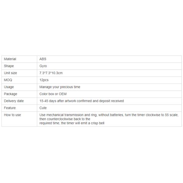 Kingda Gyro Shaped Time Manager Timer 1Hr for School Office