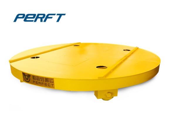 Yellow 10 T Material Handling Turntable 90 Degree With Turntable To Rotate A Trailer