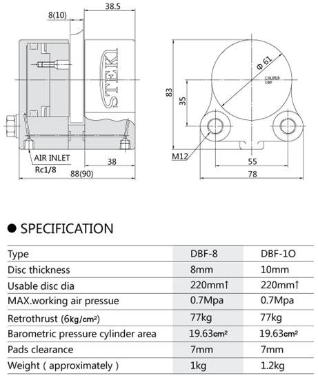 STEKI 2019 Machinery Conveyor Belt Air Disc Brake for Flexo Machine Advanced Technology