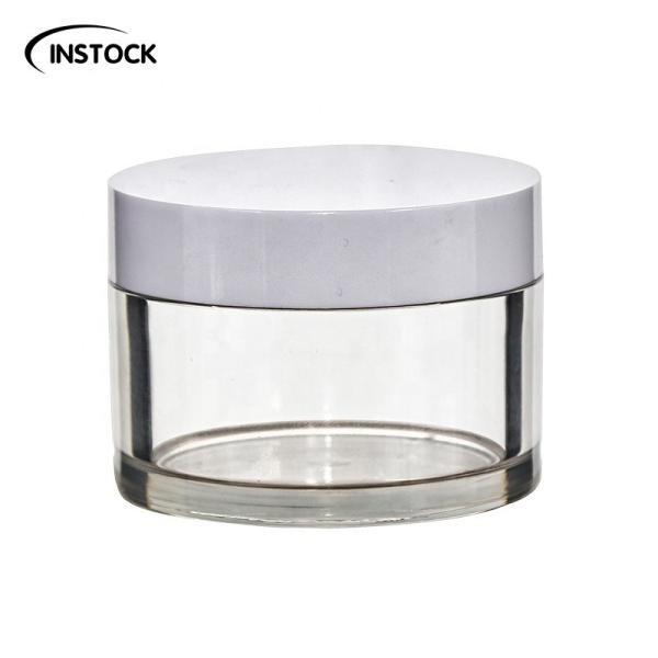 PET Plastic Cream Jars 30ml 50ml ABS Plastic Cap For Dispensing