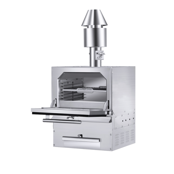 Commercial BBQ Grill and Charcoal Oven with 304 Stainless Steel Construction, Multifunctional Use, and 300-600°C Cooking Temperature