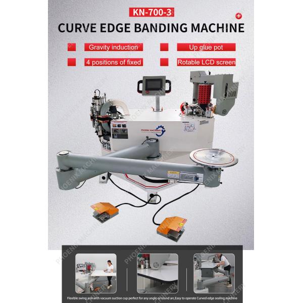 Panel Feed Speed m/min 3m/min KN-700-3 Folding Arm Curve Seal Manual Edge Bander