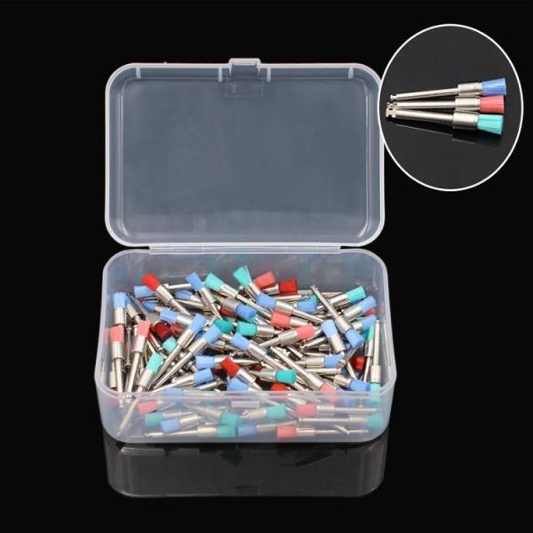 Dental Polishing Prophy Brush Nylon White Flat Head Soft Colorful Latch Style