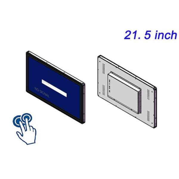 21.5 Inch All Aluminum Fully Enclosed Dust-proof Workshop Industrial Embedded Capacitor Touch Industrial Display