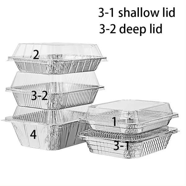 Одноразовые контейнеры из пленочной пленки из алюминия 800 мл Одноразовые пекарни