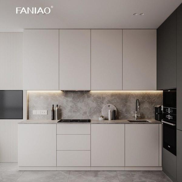Projeto de gabinete de cozinha de mini-cozinha de melamina para gabinete de apartamento de cozinha de hotel