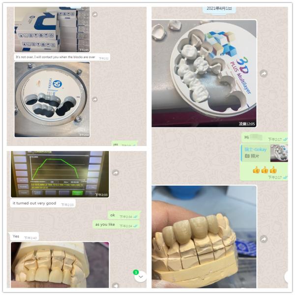 филировать блока Zirconia зубоврачебного впечатления пробела Zirconia 1200Mpa материальный