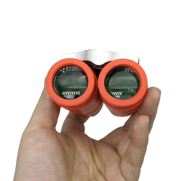 Orange Mini Binocular Telescope 8x21 Folding Roof Binoculars For Outdoors Sightseeing