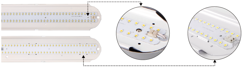 FFixture 4ft пара датчика движения плотное светлое привело Три-защитный линейный свет тоннеля