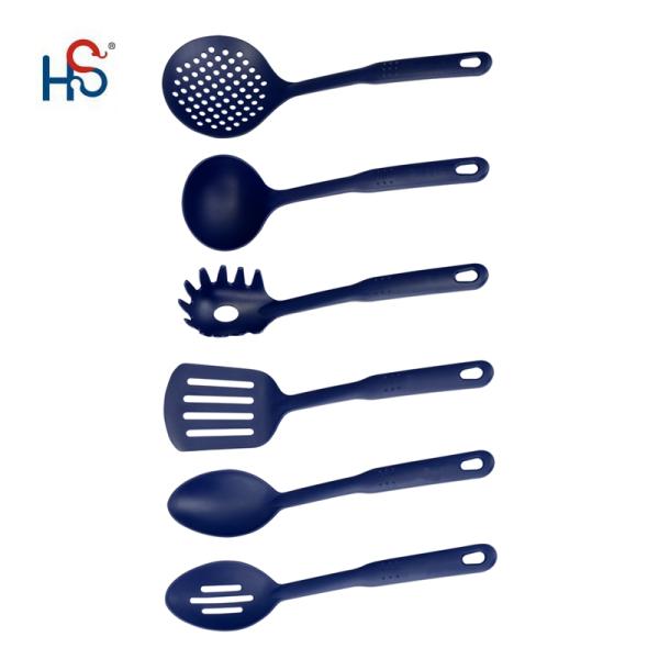 6pcs Nylon Kitchen Tools Set for Salad Spoon Production and Green Kitchen Table Tools