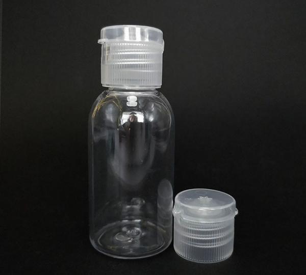 Free Sample Transparent PET Plastic Bottle with Flip Cap Empty Bottle Flip Cap Cream Bottle with Flip Cap with Factory Supply