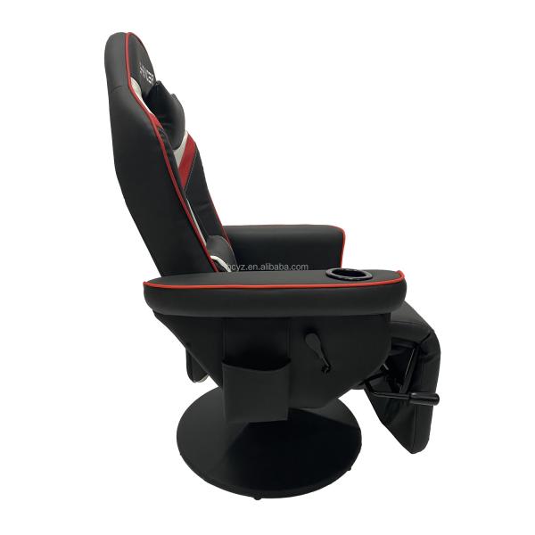 White Racing Style PU Leather Ergonomic Seat Swivel Gaming Sofa for Office