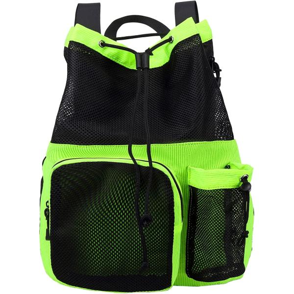Accepable OEM/ODM Bow Pattern Mesh Gym Backpack for Swimming Pool Beach Yoga Work Gear