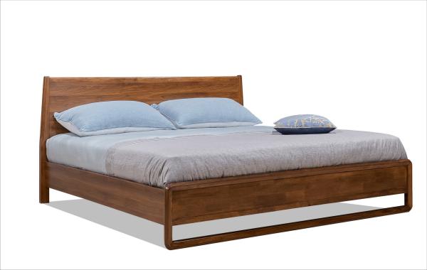 2017 New design of  Doube / King bed Interior Fitment for Apartment Furniture by Walnut wood from China factory