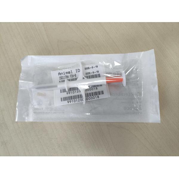 ISO Transponder Pet ID Chip with Temperature Sensing and ISO11784/5 FDX-B Standard for Animal Identification with 20+ Years Validity