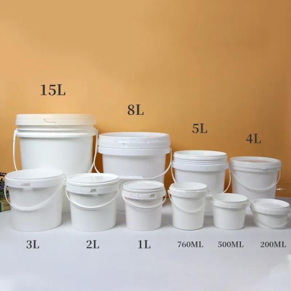 Free Samples Lubricating Oil Plastic Pails For Cylindrical Customization