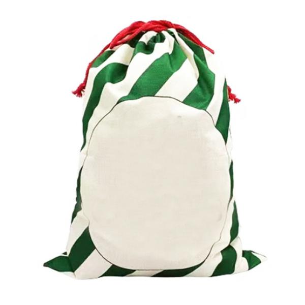 Sacos de Santa Personalizados DIY para Sublimación con Cierre de Cordón para Regalos de Navidad