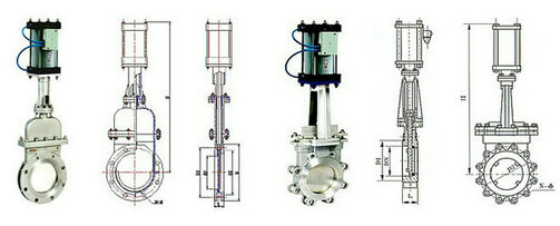 DN50-DN1000mm Pneumatic Knife Gate Valve Used In Papermaking Petrochemical