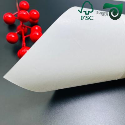 35 gm150 gm 250 gm de qualité alimentaire Blanc une face brillante MG papier kraft pour emballage alimentaire FSC