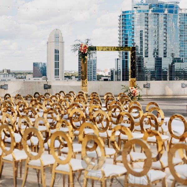 Modern Gold Chiavari Louis Chairs Hole Back Velvet Wedding Dining Living Room Outdoor Home Hotel Stylish Metal Restaurants