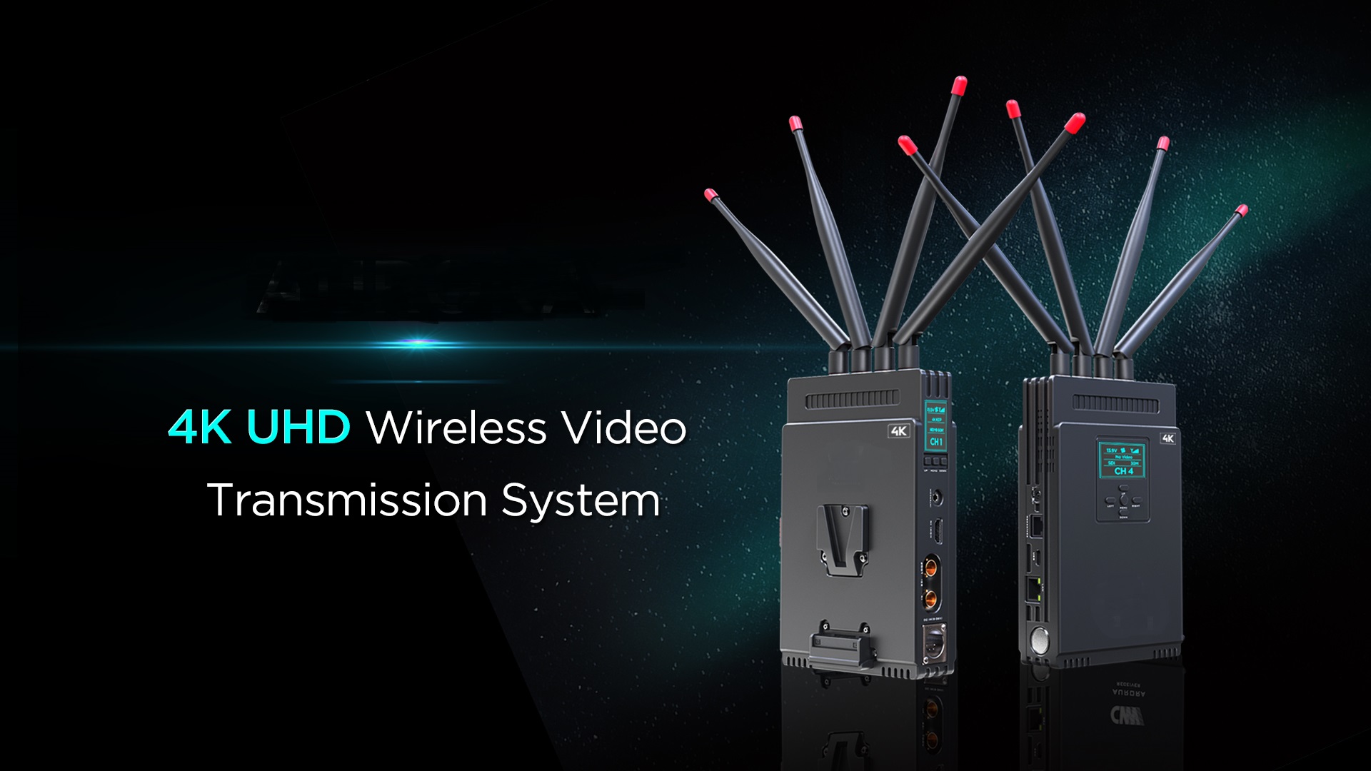 Система передачи видео 4K UHD с диапазоном 1600FT низкой задержки беспроводной видеопередатчик и приемник поддержки 12g-SDI 10