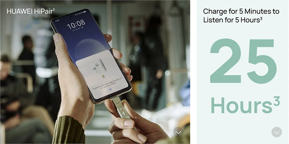 Hua Wei Freelace Pro 2 écouteurs sans fil montés sur le cou haute qualité sonore et longue durée de vie de la batterie