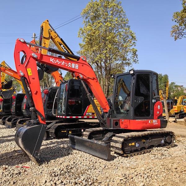 Mini Used Kubota KX165 Excavator 5.5 Tonnage Weight 0.24m3 Bucket Capacity