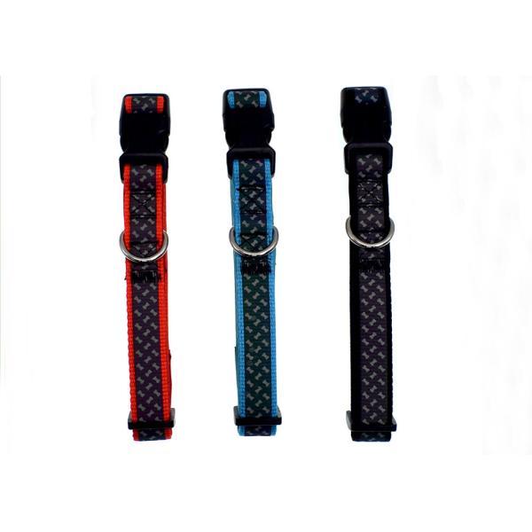 Fashion Neoprene Padded Nylon Dog Collars Reflective , Length 0-60cm