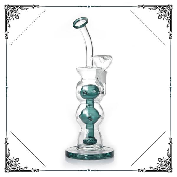 No Logo Smoking Glass Water Tube 10 Inches Showerhead Perc Glass Bongs