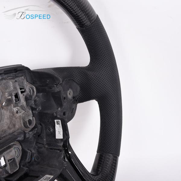Black Carbon Fiber Land Rover Steering Wheel Alcantara Matte Black
